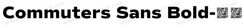 Commuters Sans Bold字体转换